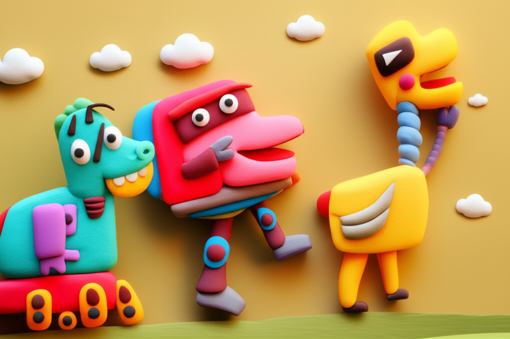 本物の子供の絵を KidsAI の AI 塗り絵アプリがクレイ（粘土）スタイルに変換