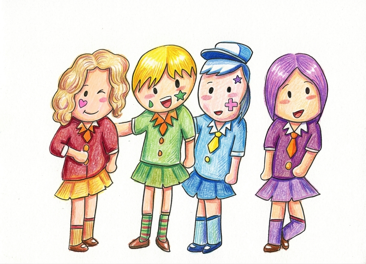 Colored pencil artwork by a child