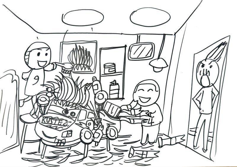 儿童绘画线稿原图